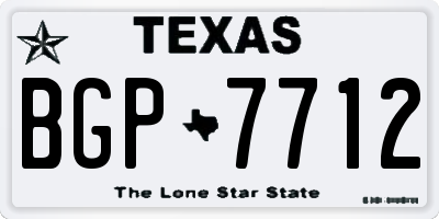 TX license plate BGP7712