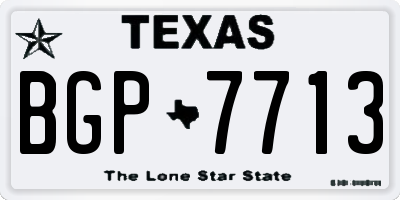TX license plate BGP7713