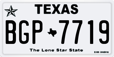 TX license plate BGP7719
