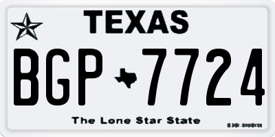 TX license plate BGP7724