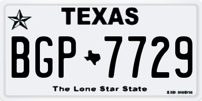 TX license plate BGP7729