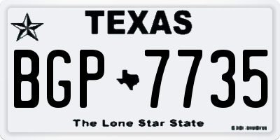 TX license plate BGP7735