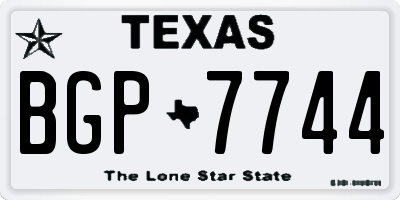 TX license plate BGP7744