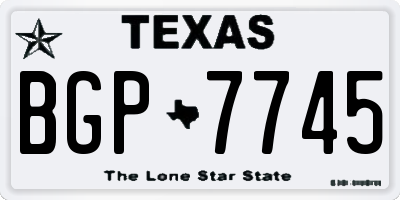 TX license plate BGP7745