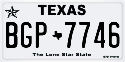 TX license plate BGP7746