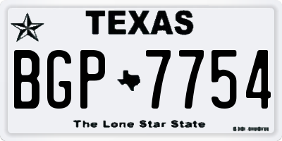 TX license plate BGP7754
