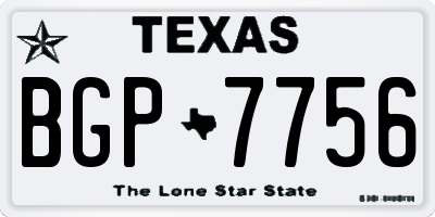 TX license plate BGP7756