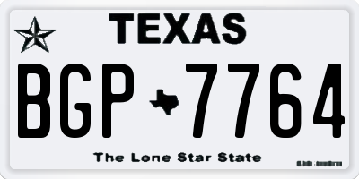 TX license plate BGP7764