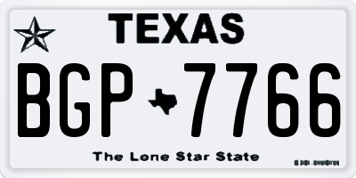 TX license plate BGP7766