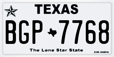 TX license plate BGP7768