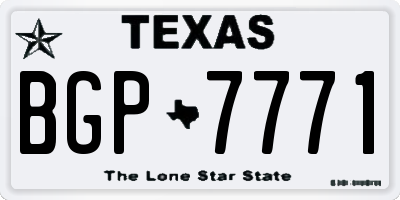 TX license plate BGP7771