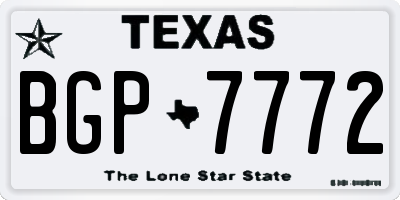 TX license plate BGP7772