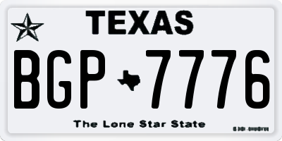 TX license plate BGP7776