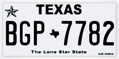 TX license plate BGP7782