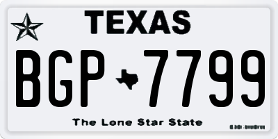 TX license plate BGP7799