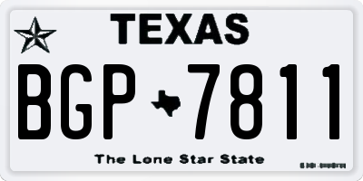 TX license plate BGP7811