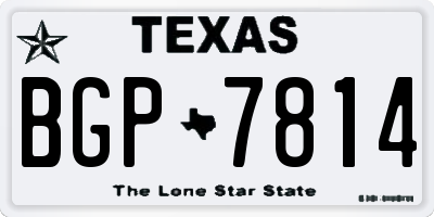 TX license plate BGP7814