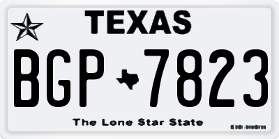 TX license plate BGP7823