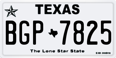 TX license plate BGP7825