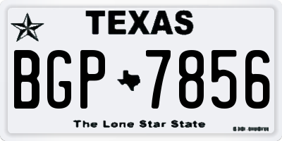 TX license plate BGP7856