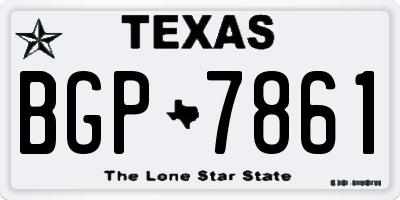 TX license plate BGP7861