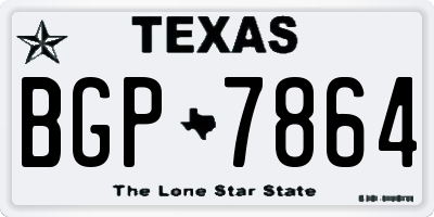 TX license plate BGP7864