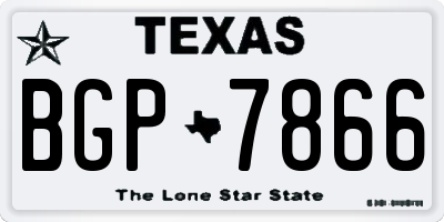 TX license plate BGP7866
