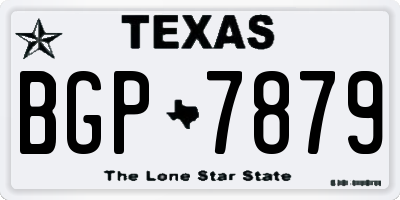 TX license plate BGP7879