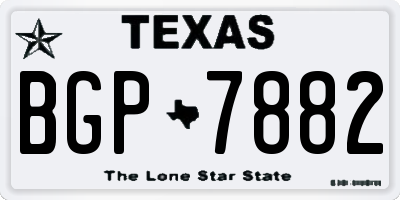 TX license plate BGP7882
