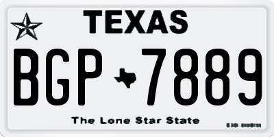 TX license plate BGP7889