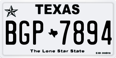 TX license plate BGP7894
