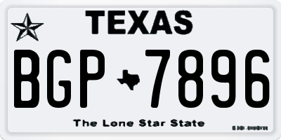 TX license plate BGP7896