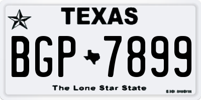 TX license plate BGP7899