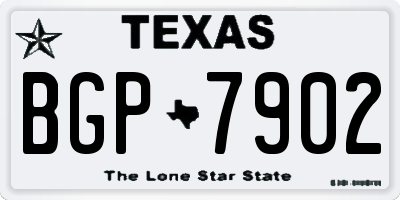 TX license plate BGP7902