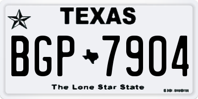 TX license plate BGP7904