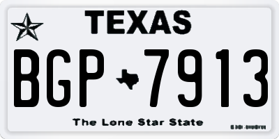 TX license plate BGP7913