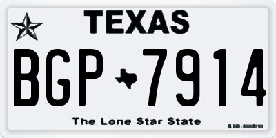 TX license plate BGP7914