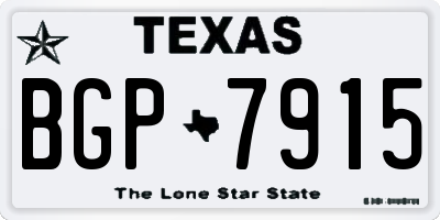 TX license plate BGP7915