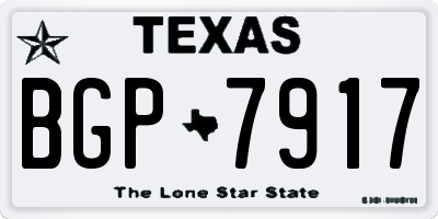TX license plate BGP7917
