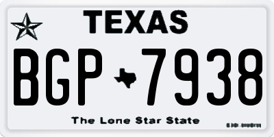 TX license plate BGP7938