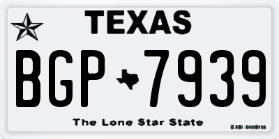 TX license plate BGP7939