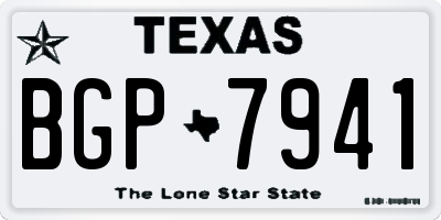TX license plate BGP7941
