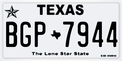 TX license plate BGP7944