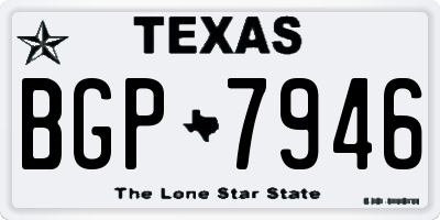 TX license plate BGP7946