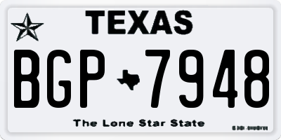 TX license plate BGP7948