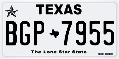 TX license plate BGP7955