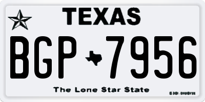 TX license plate BGP7956