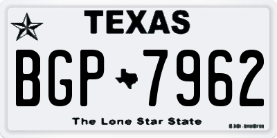 TX license plate BGP7962