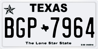 TX license plate BGP7964