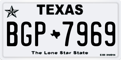TX license plate BGP7969
